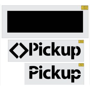 57" Sams Club Pickup No Bridging Stencil {3 pc}