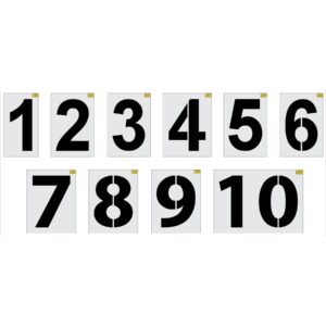 36" Walmart Numbers 1-10 Stencil