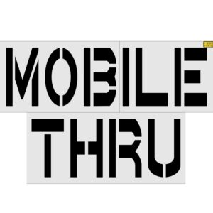 36" Chick-Fil-a MOBILE THRU Stencil