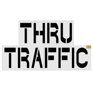 36" Chick-Fil-a THRU TRAFFIC Stencil