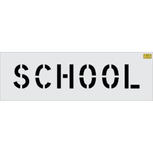 6" SCHOOL Stencil