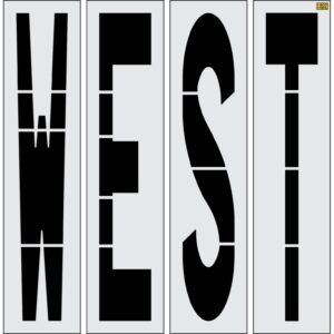 96" Dallas DOT WEST Stencil