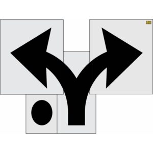 93" Georgia DOT Lane Split Arrow Stencil
