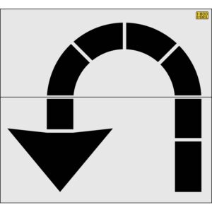 96" Georgia DOT U-Turn Arrow Stencil