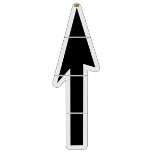 216" New Mexico DOT Lane Drop Arrow Stencil