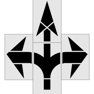 156" San Antonio DOT Three Way Arrow Stencil