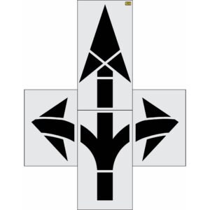 153" San Antonio DOT Three Way Arrow Stencil