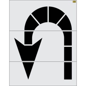 114" San Antonio DOT U-Turn Arrow Stencil