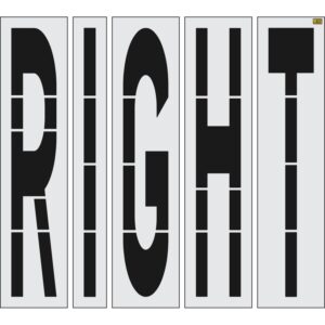 96" San Antonio DOT RIGHT Stencil