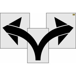 96" Seattle DOT Lane Split Arrow Stencil