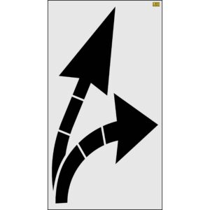 103" Seattle DOT Double Turn Arrow Stencil