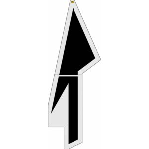 91" Seattle DOT Lane Drop Arrow Stencil