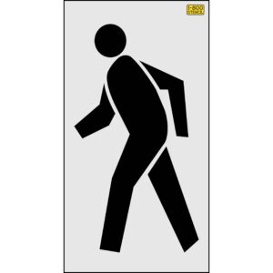 63" Seattle DOT Pedestrian Logo Stencil