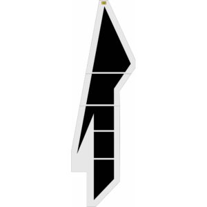229" Louisiana DOT Lane Drop Arrow Stencil